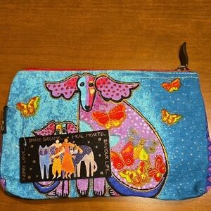 Laurel Burch Multi Color Cosmetic Bag